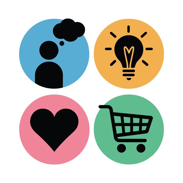 Ideas creativas y conceptos de compras