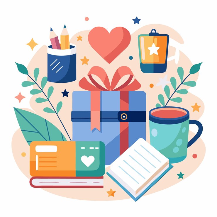 Vector ideas creativas para regalos navideños