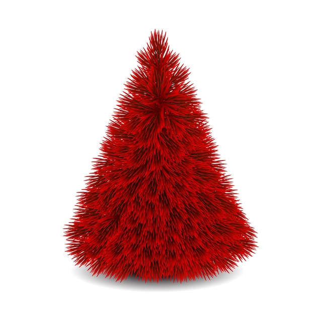 Ideas de decoración del árbol de Navidad con elemento de diseño rojo