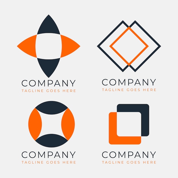 Ideas de diseño de conjunto de logotipo de empresa de vector libre