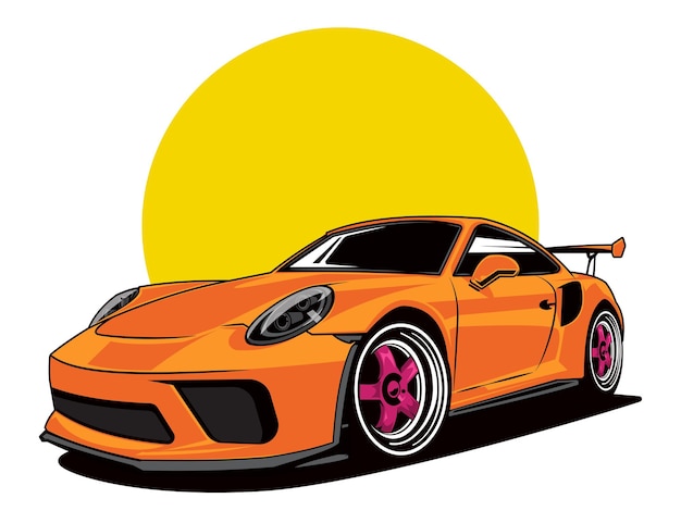 Ideas de diseño de ilustración gráfica de vector de coche