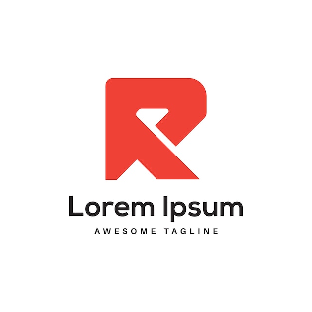 Ideas de diseño de la letra R del logotipo