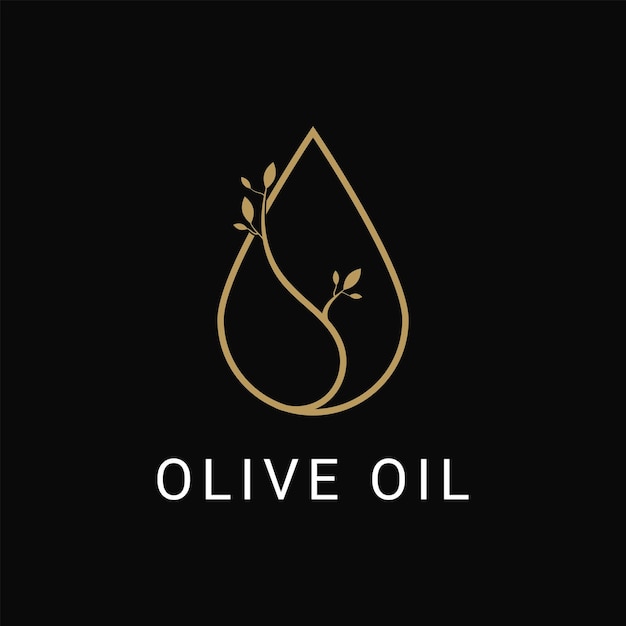 Ideas de diseño de logotipo de agua de hoja de aceite