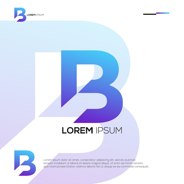 Ideas de diseño de logotipo de iniciales modernas b