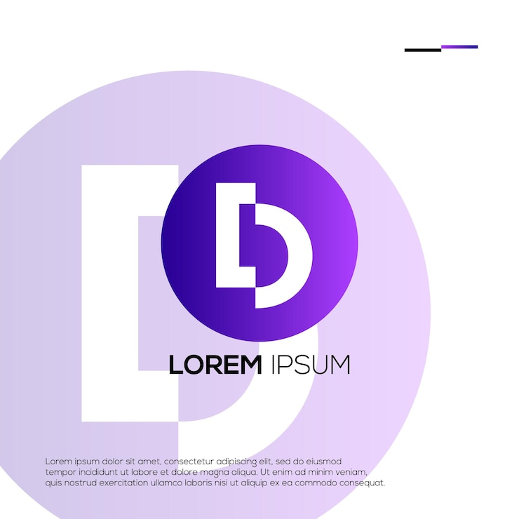 Vector ideas de diseño de logotipo de iniciales modernas b