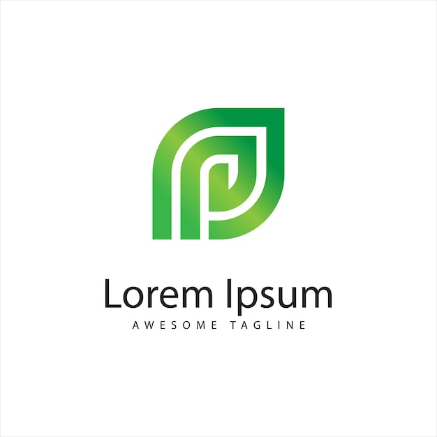 Ideas de diseño de logotipo de letra P hoja gratis