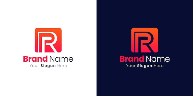 Ideas de diseño de logotipo de la letra R para la identidad de marca y la guía de soluciones comerciales