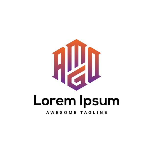 Ideas de diseño de logotipos de letras AMDG gratis