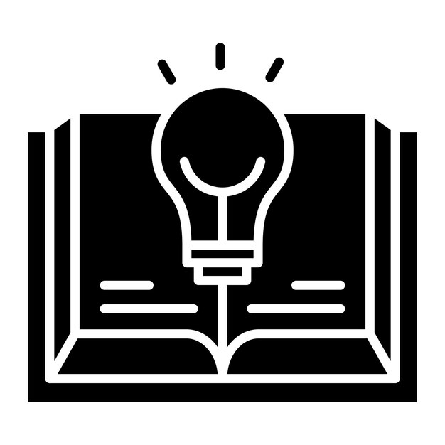 Ideas Glyph Ilustración en negro sólido