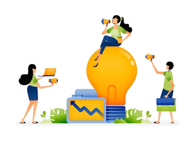 Ideas de ilustración para aumentar el logro de los beneficios de la empresa en finanzas e inversiones Diseñado para la página de inicio del sitio web volante banner aplicaciones folleto empresa de medios de inicio