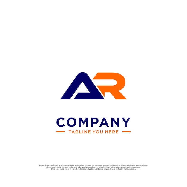 Ideas de logotipo de concepto moderno AR