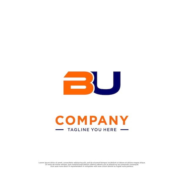 Ideas de logotipo de concepto moderno BU
