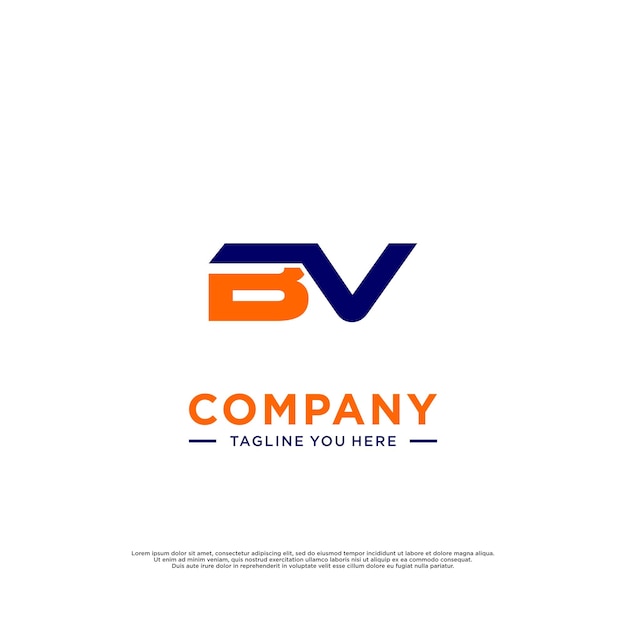 Ideas de logotipo de concepto moderno BV