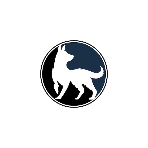 Ideas de logotipo de entrenamiento de perros en un fondo blanco