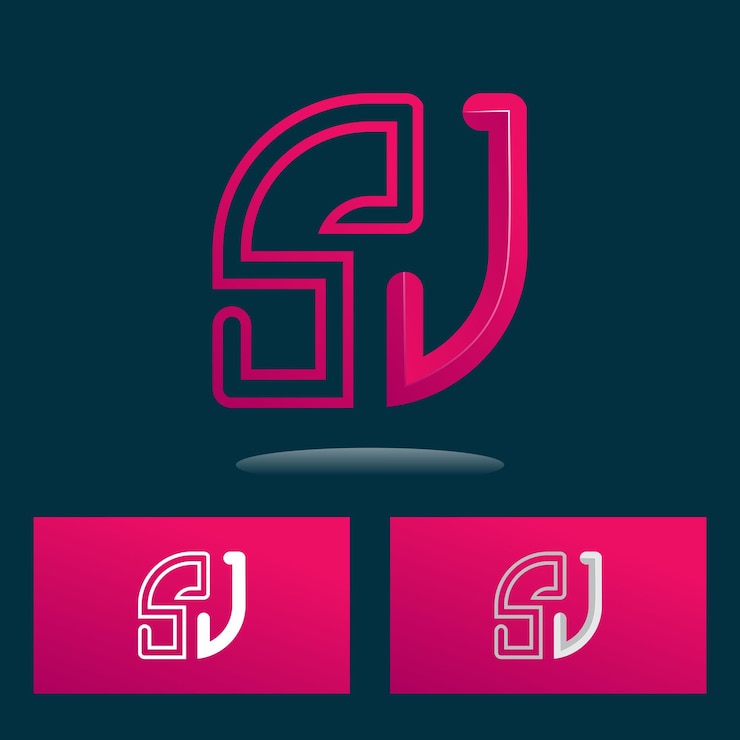 Vector ideas del logotipo de la letra sj