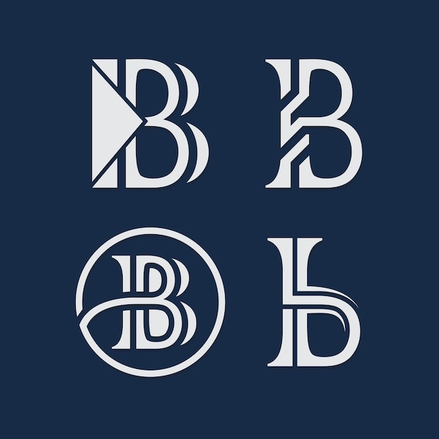 Vector ideas de logotipos de la letra b