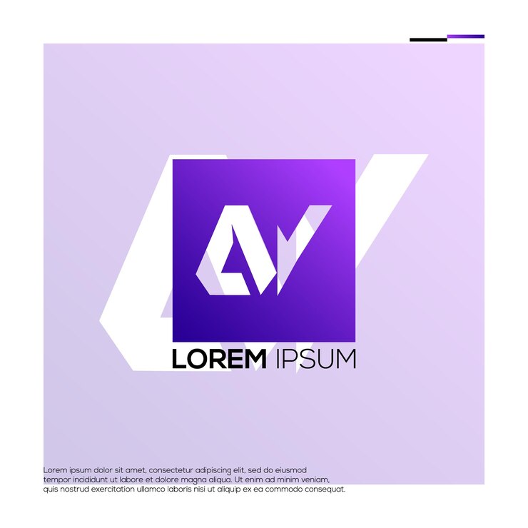 Vector ideas modernas del diseño del logotipo de las iniciales aw