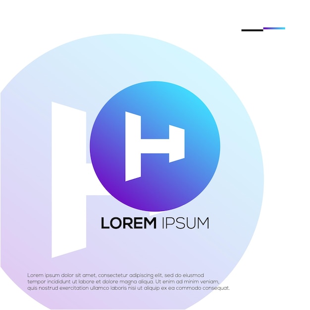 Ideas modernas del diseño del logotipo de las iniciales H