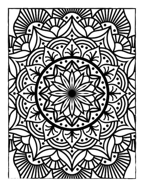 Ideas únicas mandala página para colorear para kdp interior