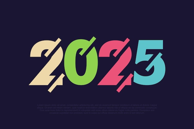 Ideas vectoriales de elementos de diseño 2025 con estilo moderno creativo
