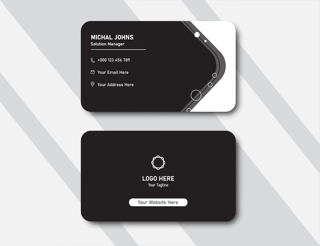 Identidad corporativa creativa negra y profesional