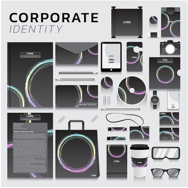 Identidad corporativa para diseño comercial y marketing