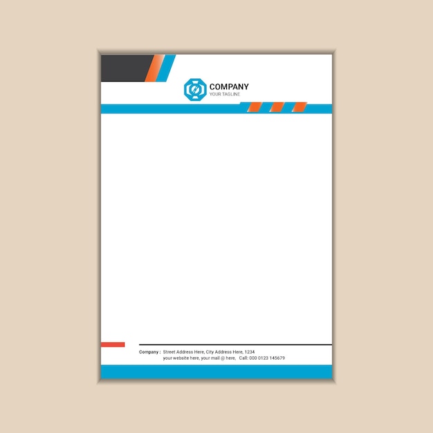 Identidad corporativa Un diseño de membrete moderno y simple