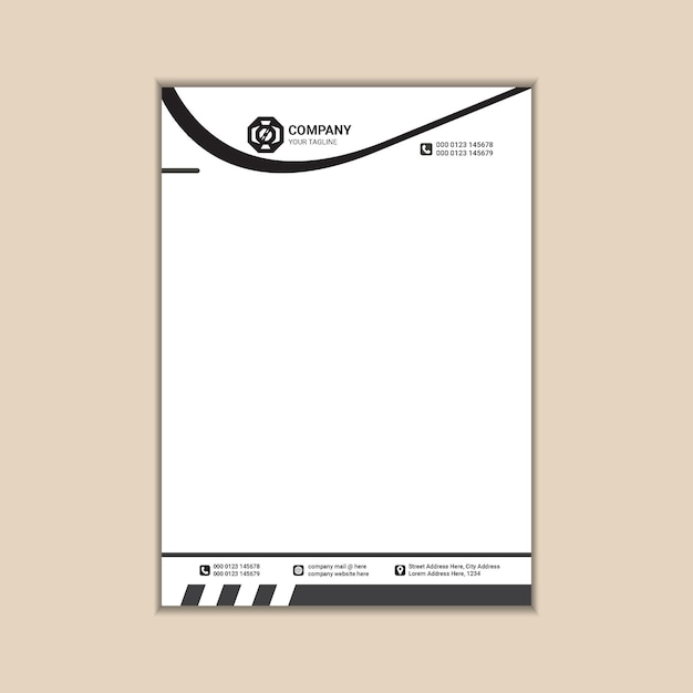Identidad corporativa Un diseño moderno y sencillo de papel de carta