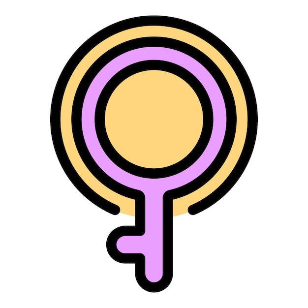 Identidad de género icono gay Contorno Identidad de género icono de vector gay para diseño web aislado en color de fondo blanco plano