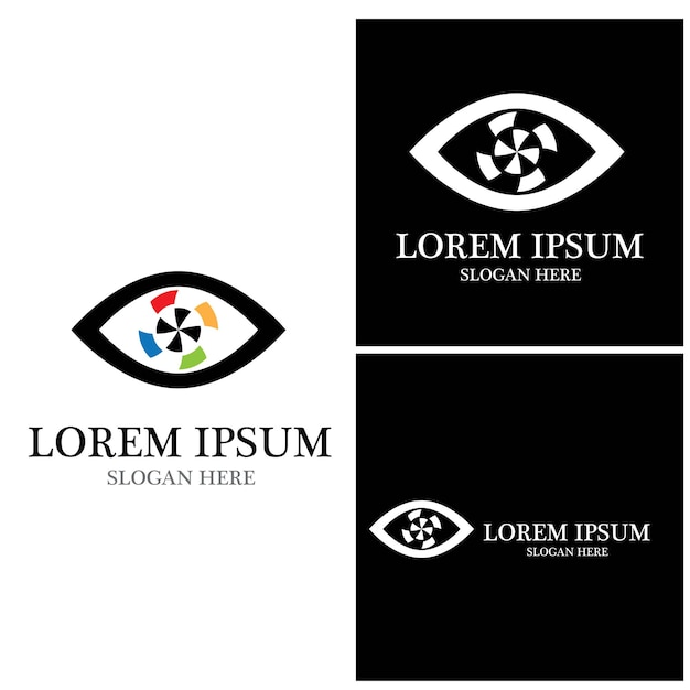 Identidad de marca Diseño de logotipo vectorial de cuidado ocular corporativo