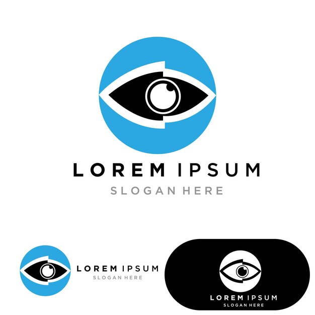 Identidad de marca Diseño de logotipo vectorial de cuidado ocular corporativo