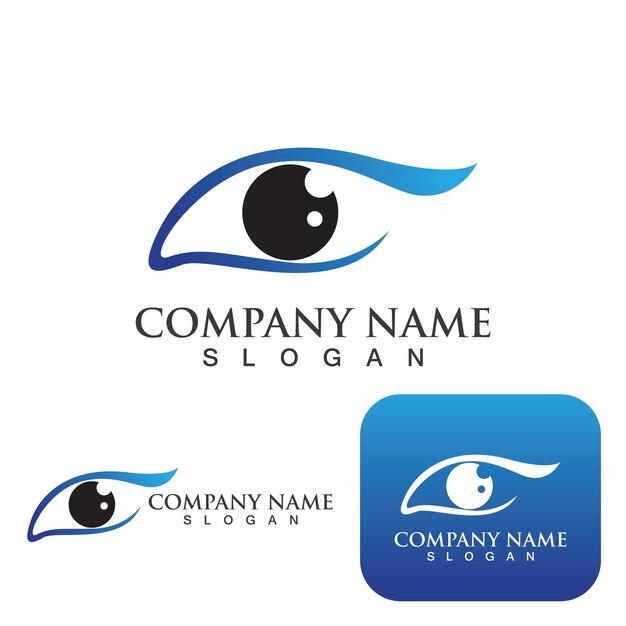 Identidad de marca Diseño de logotipo vectorial de cuidado ocular corporativo