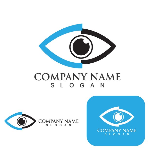 Identidad de marca Diseño de logotipo vectorial de cuidado ocular corporativo