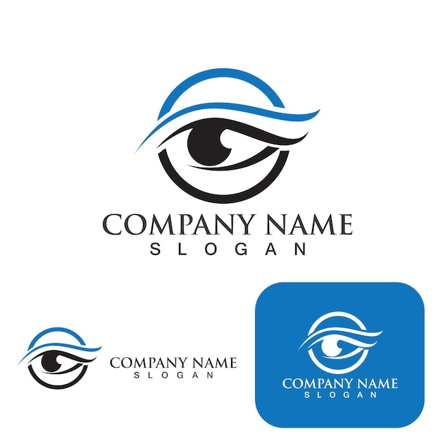 Identidad de marca Diseño de logotipo vectorial de cuidado ocular corporativo