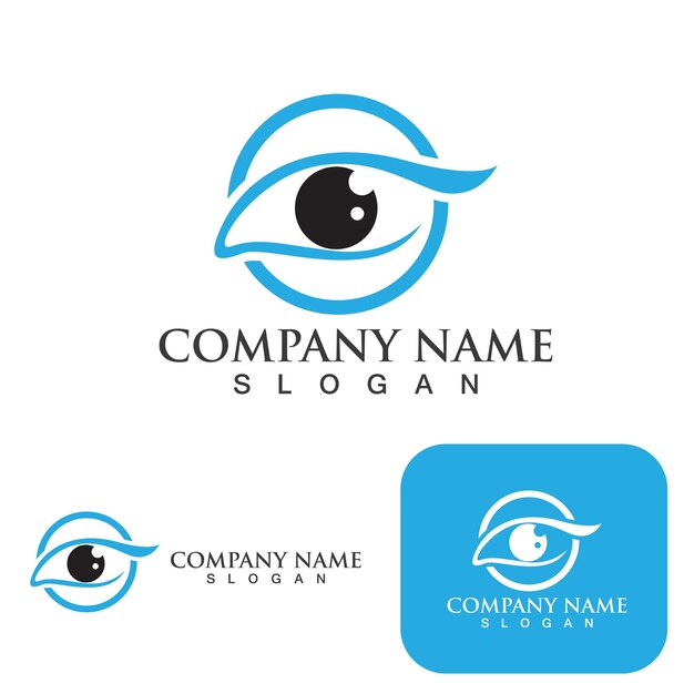 Identidad de marca Diseño de logotipo vectorial de cuidado ocular corporativo
