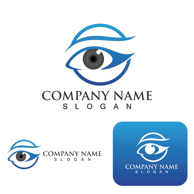 Identidad de marca Diseño de logotipo vectorial de cuidado ocular corporativo