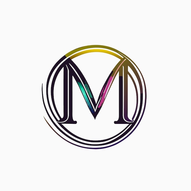 Identidad de marca logotipo corporativo letra m vector y plantilla de logotipo de diseño plano m