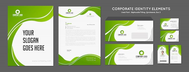 Identidad de Marca Verde - Vector