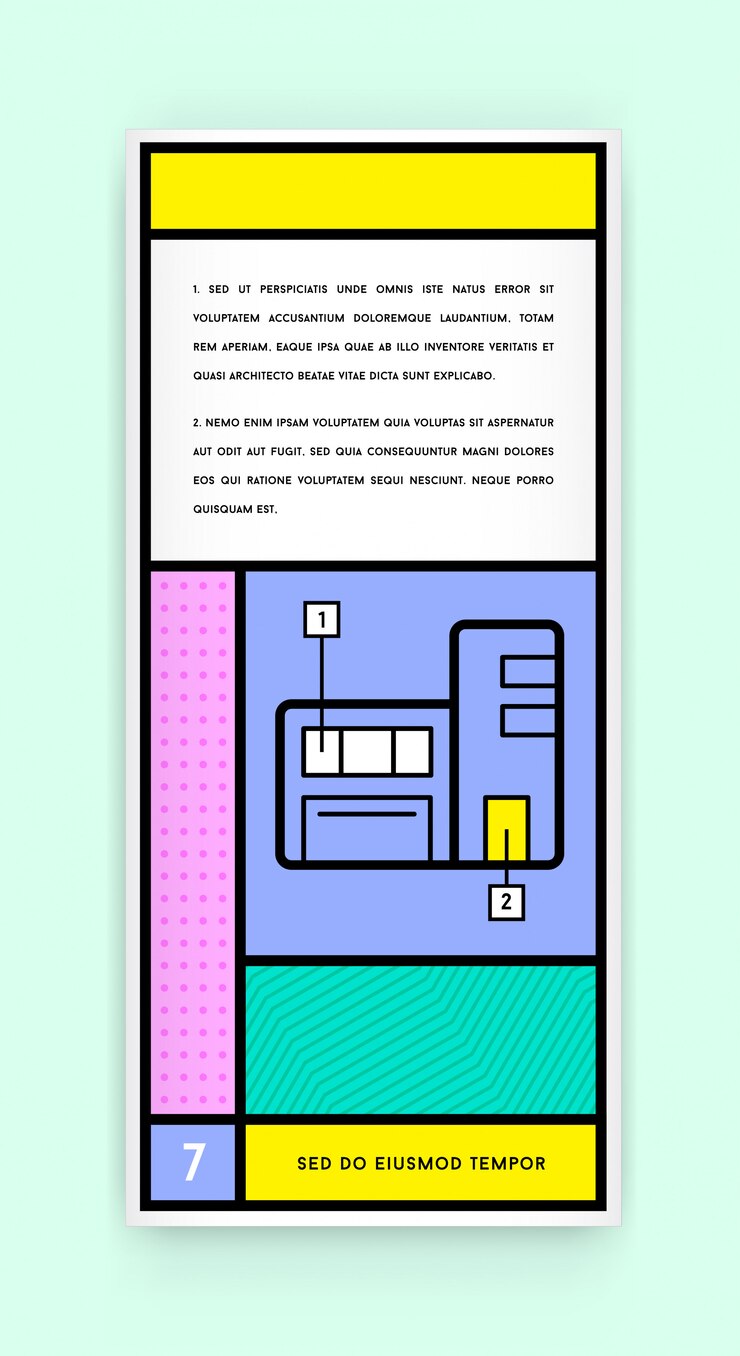 Vector identidad visual en el diseño geométrico del nuevo estilo fat line de moda en estilo retro