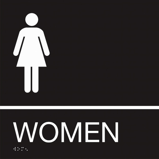 Identificación de los baños de oficina Estilos de señales No accesibles Baños de mujeres