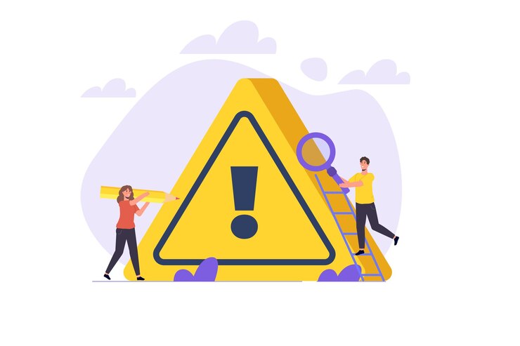 Vector identificación de problemas análisis de riesgos formas de superar o resolver problemas concepto ilustración vectorial