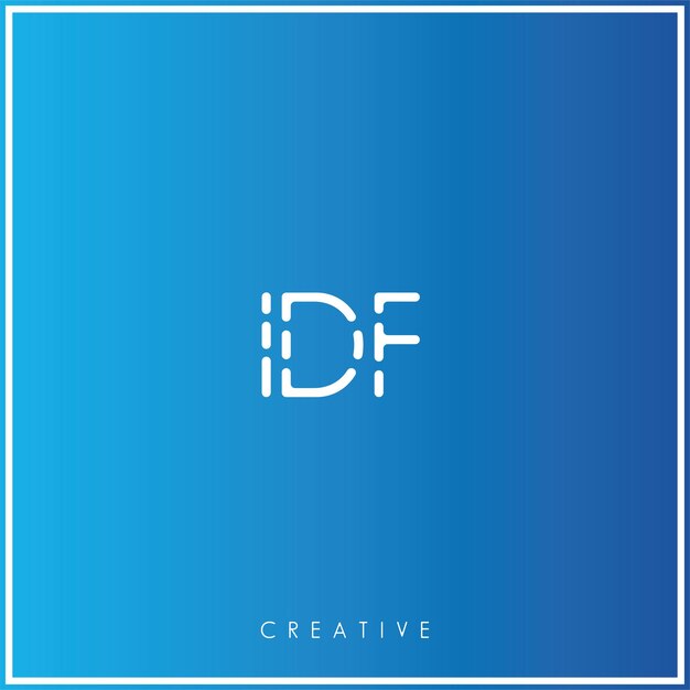 IDF Premium Vector El último diseño de logotipo Creativo Logo Vector Ilustración Logo Creativo Monograma