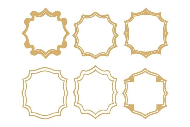 iDifferent vintage frames set ilustración diseño gráfico