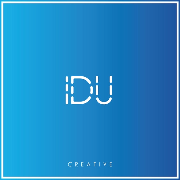 IDU Premium Vector Último Diseño de logotipo Creativo Logotipo Ilustración vectorial Logotipo Monograma creativo