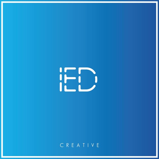 IED Premium Vector El último diseño de logotipo Creativo El logotipo Ilustración vectorial El logotipo Monograma creativo