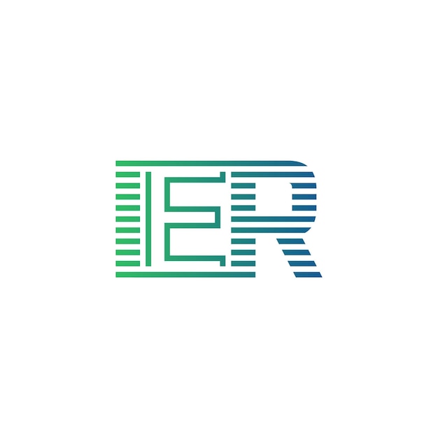 IER Moderno Diseño de Logotipo Carta IER Minimalista Profesional y Versátil Icono de Marca para la Identidad Empresarial