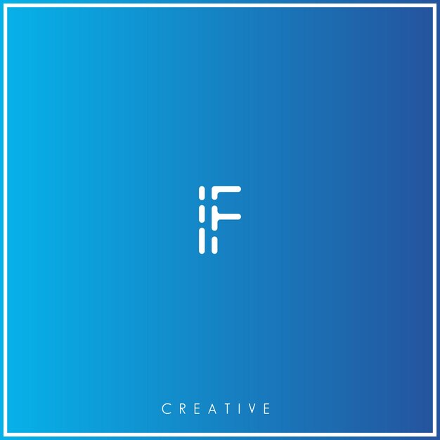 IF Diseño de logotipo creativo último Vector Premium Logotipo creativo Vector Ilustración letras del logotipo Logotipo