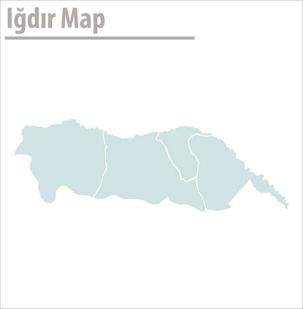 Igdr mapa ilustración vector ciudad de turquía