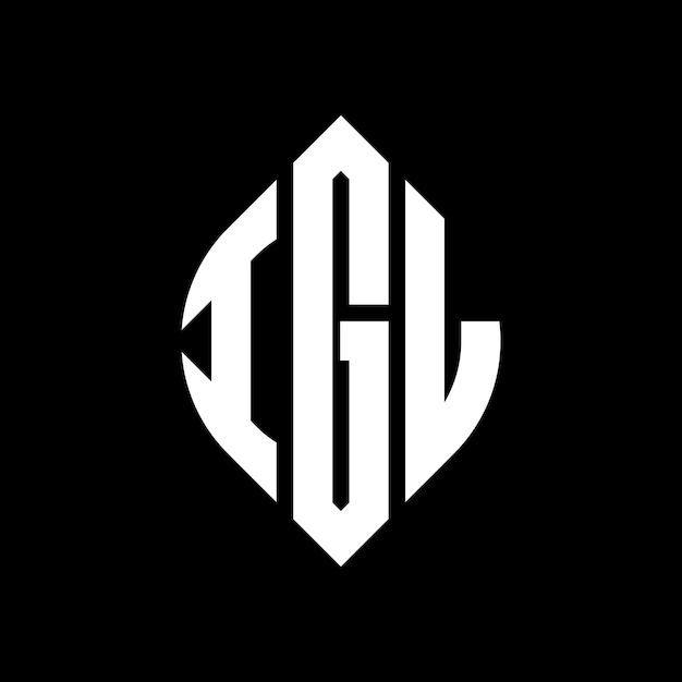 IGL diseño de logotipo de letras circulares con forma de círculo y elipse IGL letras elípticas con estilo tipográfico Las tres iniciales forman un logotipo de círculo IGL Círculo Emblema Monograma Abstracto Carta Marca Vector