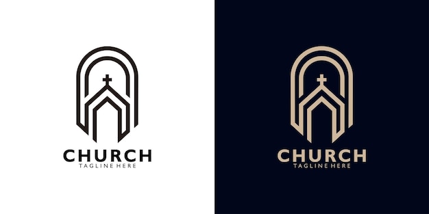 Iglesia logo icono vector aislado